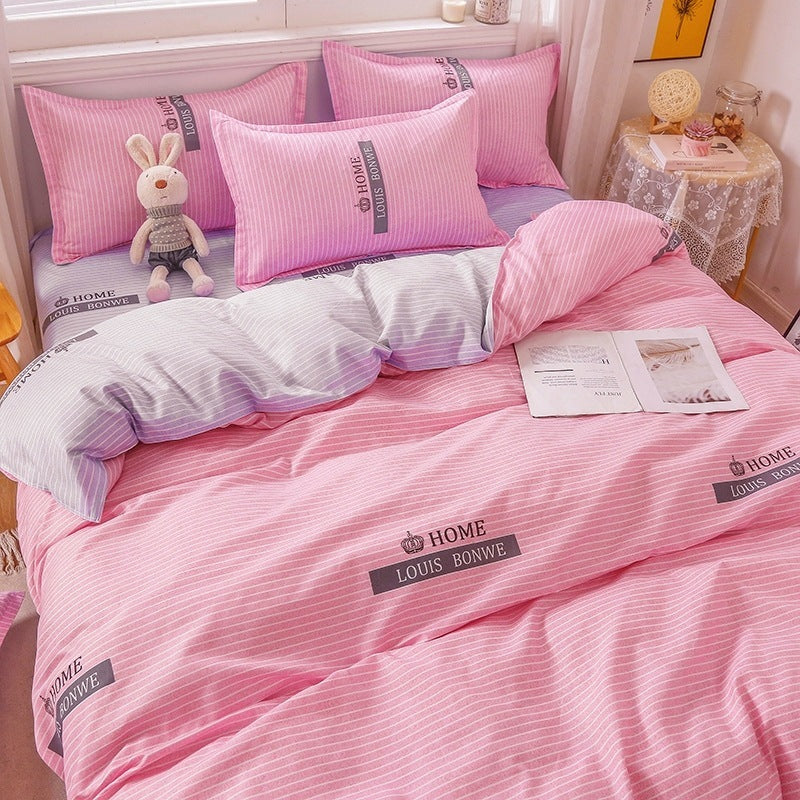 KTX-733011 Cotton Four-Piece Quilt Set for All Seasons - Available in Diverse Colors and Patterns