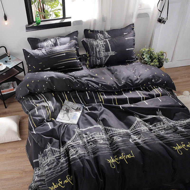 KTX-733011 Cotton Four-Piece Quilt Set for All Seasons - Available in Diverse Colors and Patterns