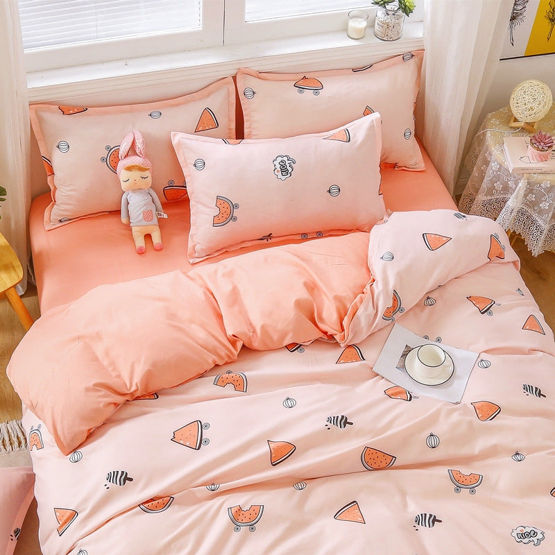 KTX-733011 Cotton Four-Piece Quilt Set for All Seasons - Available in Diverse Colors and Patterns