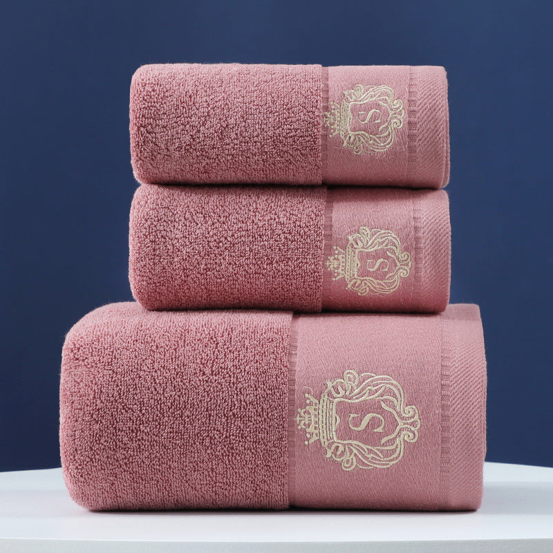 KTX-733779 Pure Cotton Three-Piece Towel Set in Various Colors