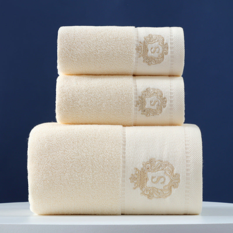 KTX-733779 Pure Cotton Three-Piece Towel Set in Various Colors