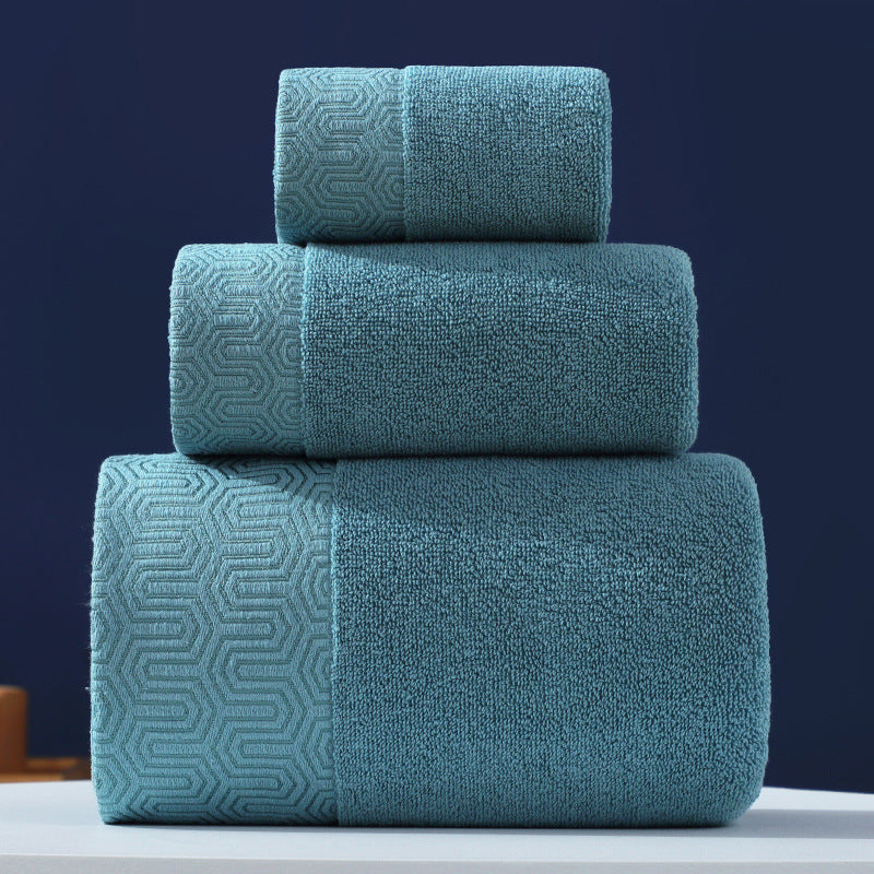 KTX-733779 Pure Cotton Three-Piece Towel Set in Various Colors
