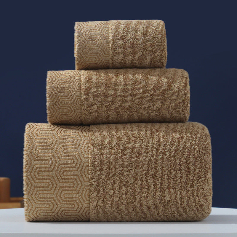 KTX-733779 Pure Cotton Three-Piece Towel Set in Various Colors