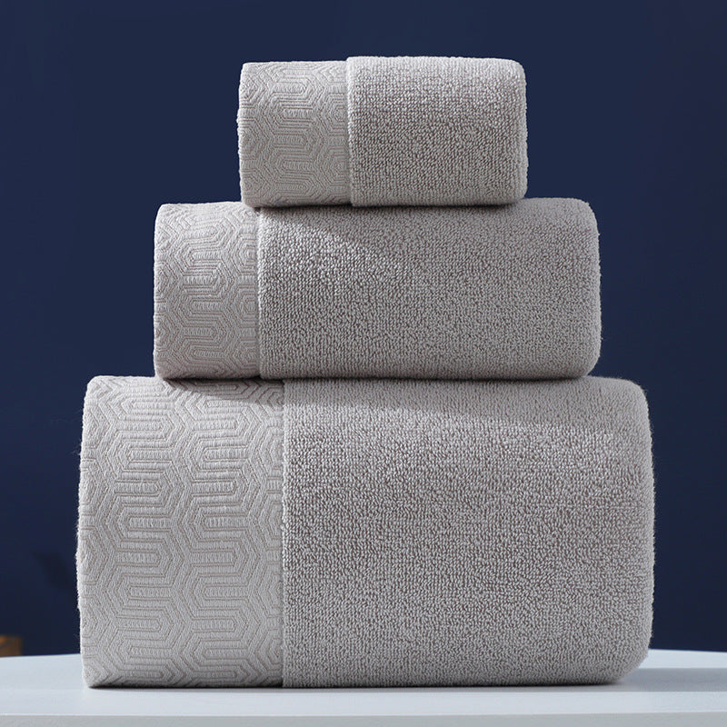 KTX-733779 Pure Cotton Three-Piece Towel Set in Various Colors