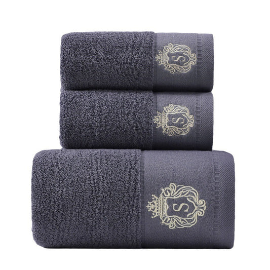 KTX-733779 Pure Cotton Three-Piece Towel Set in Various Colors