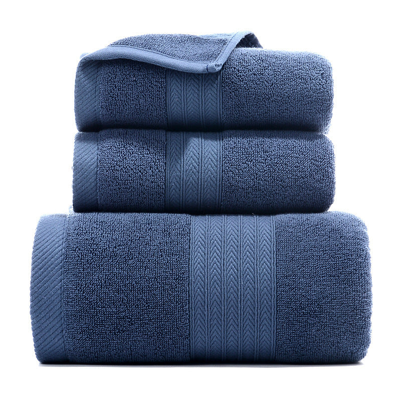 KTX-733779 Pure Cotton Three-Piece Towel Set in Various Colors
