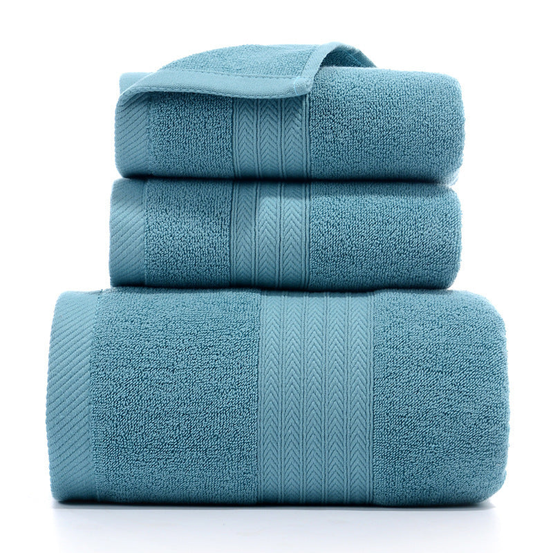 KTX-733779 Pure Cotton Three-Piece Towel Set in Various Colors