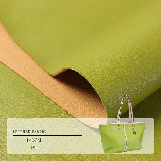 KTX-734035 Wear-Resistant Half PU Leather Fabric with Lychee Pattern for Furniture and Accessories, 1.2mm Thick, 140cm Wide