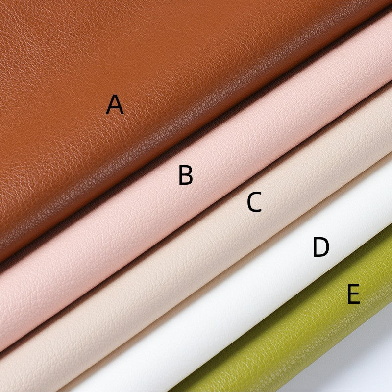 KTX-734035 Wear-Resistant Half PU Leather Fabric with Lychee Pattern for Furniture and Accessories, 1.2mm Thick, 140cm Wide