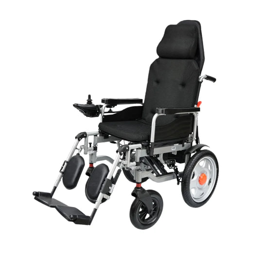 KTX-734227 Portable Folding Electric Wheelchair with Remote Control, Adjustable Lithium Battery, Carbon Steel Design, 120kg Capacity