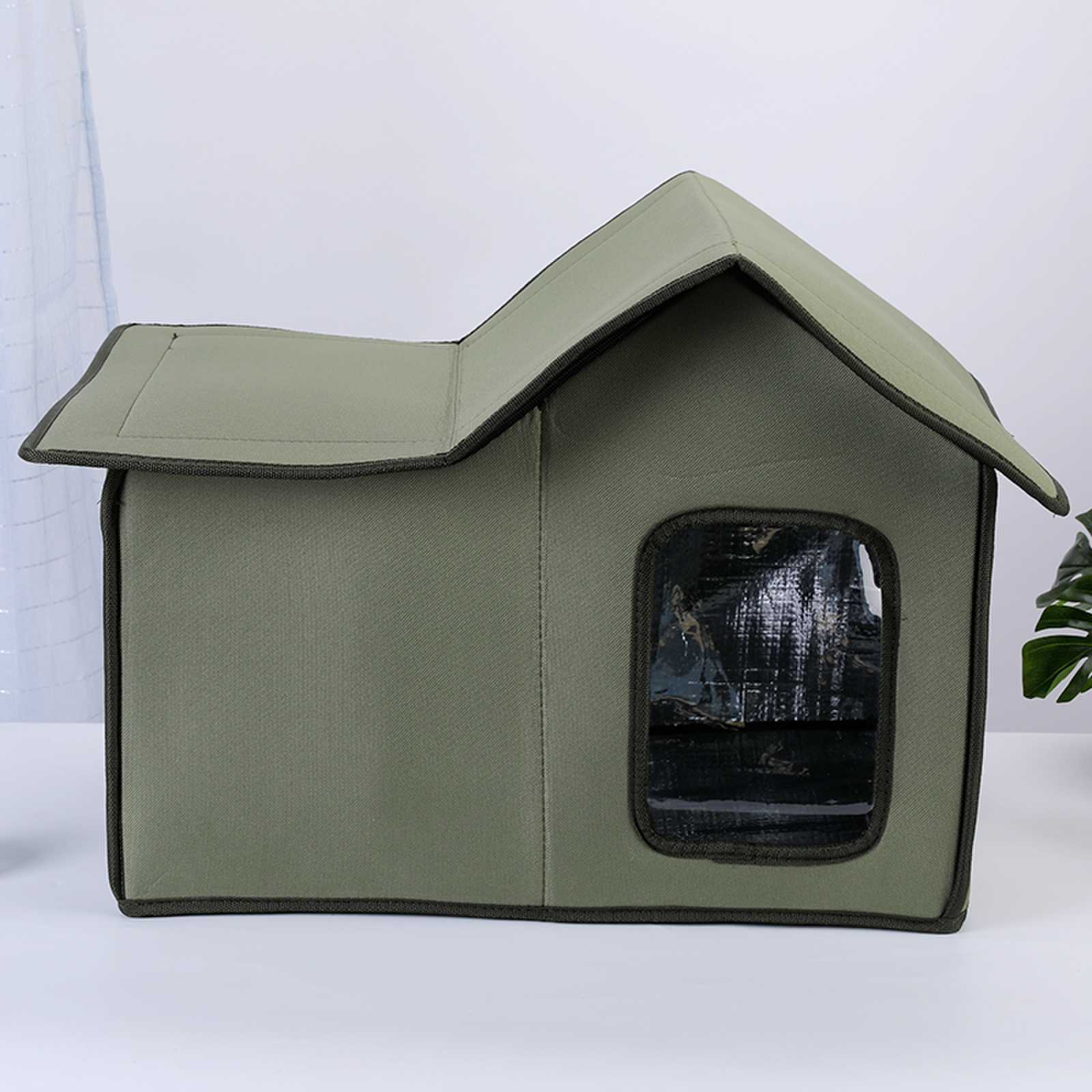 KTX-734483 Waterproof Four Seasons Pet Bed with Thermal Insulation in Gray, Army Green, and Black