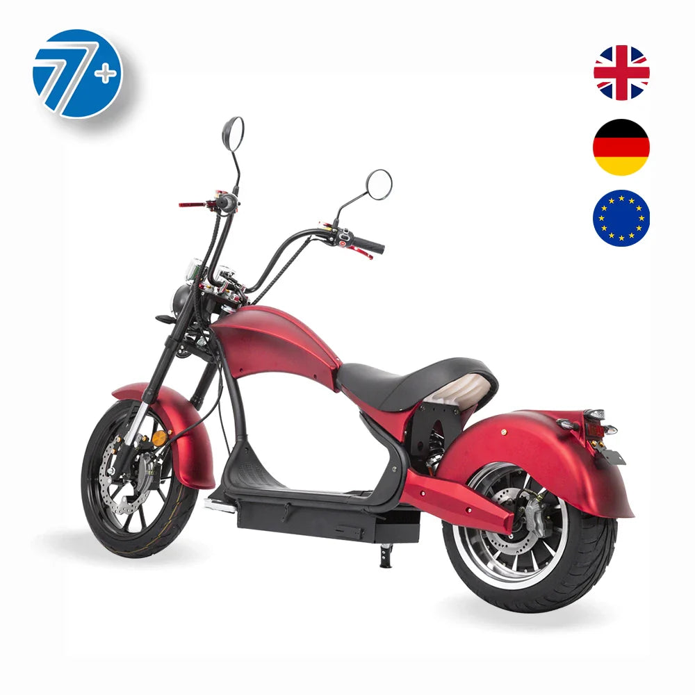 KTX-735699 Electric Scooter for Adults - 3000W/4000W Touring Motorcycle, 60V Lithium Battery, Max Speed 60km/h, 200kg Load Capacity