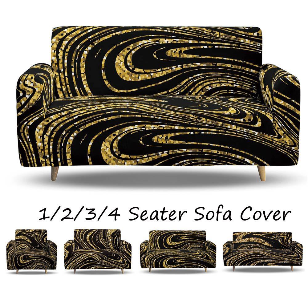 KTX-737555 Artistic Non-slip Stretch Sofa Cover - Floral Design, Polyester Fabric, Modern Style, Various Sizes Available