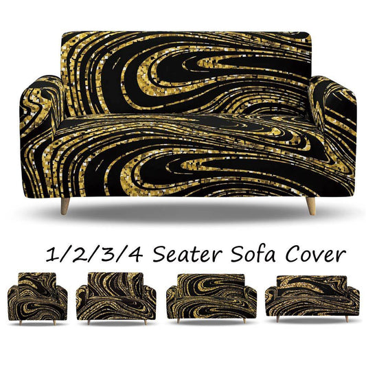 KTX-737555 Artistic Non-slip Stretch Sofa Cover - Floral Design, Polyester Fabric, Modern Style, Various Sizes Available