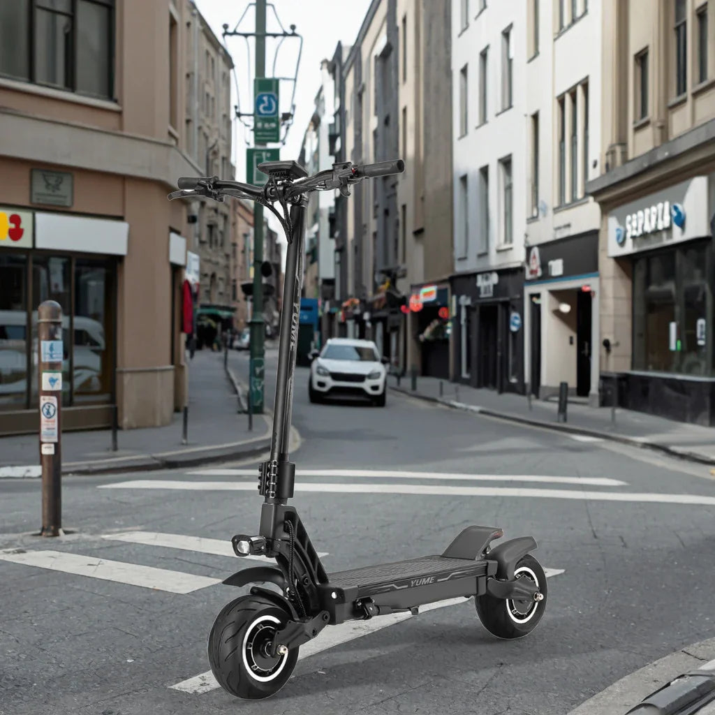 KTX-738003 YUME Hawk Pro Hydraulic Brake Electric Scooter, 250W Motor, 96km Range, Foldable Design, Full Suspension, 15mph Speed, Unisex, Waterproof