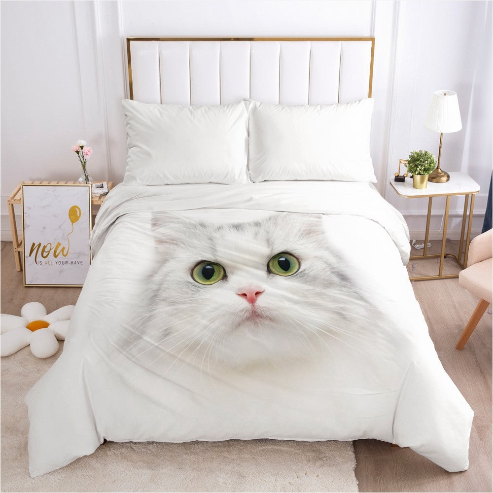 KTX-738131 Pet-Friendly European Style Polyester Quilt Cover for Dogs and Cats