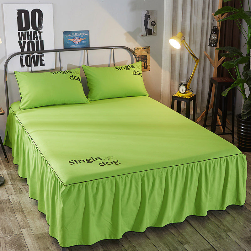 KTX-738579 Breathable Sanding Fabric Bed Skirt for a Stylish Bedroom Look