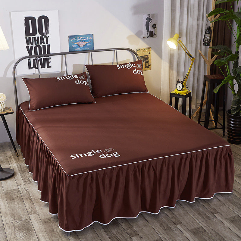 KTX-738579 Breathable Sanding Fabric Bed Skirt for a Stylish Bedroom Look