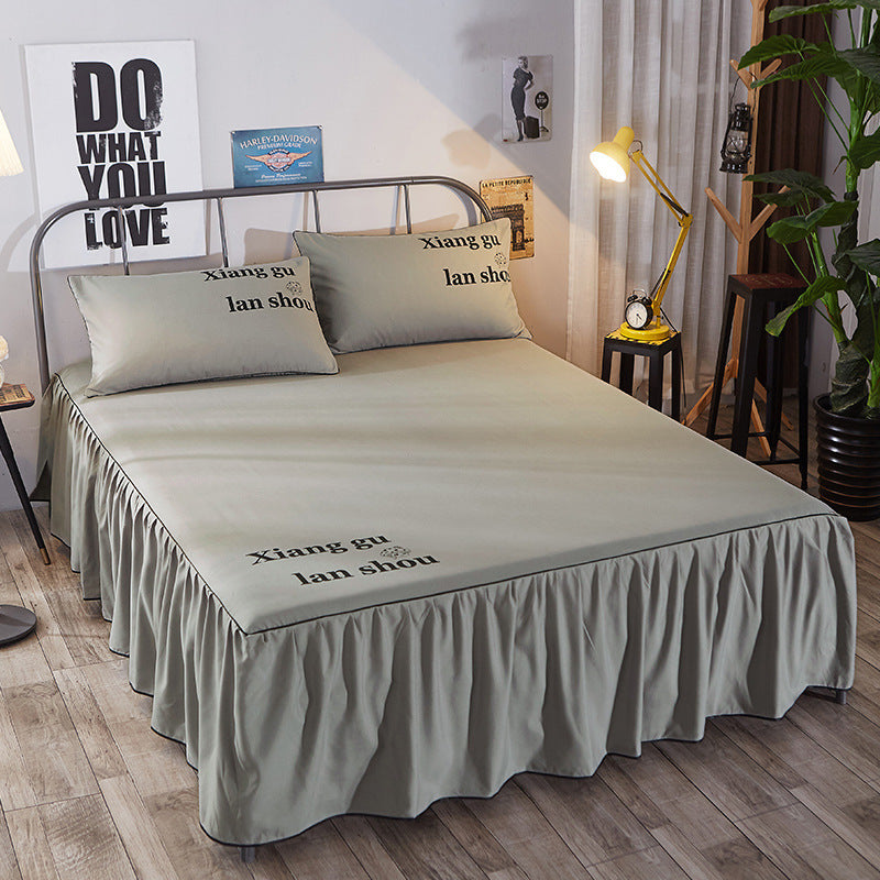 KTX-738579 Breathable Sanding Fabric Bed Skirt for a Stylish Bedroom Look
