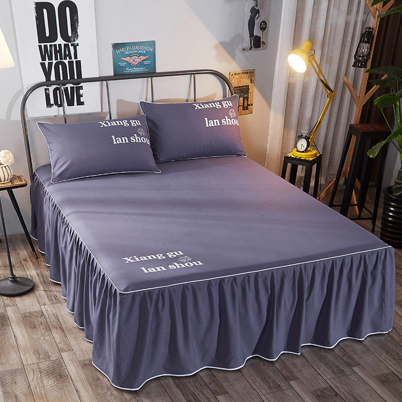 KTX-738579 Breathable Sanding Fabric Bed Skirt for a Stylish Bedroom Look
