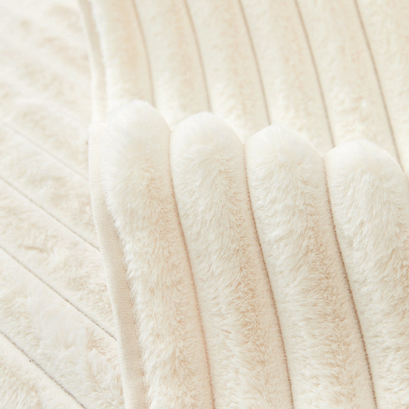 KTX-739859 Rabbit Plush Winter Sofa Cushion - Soft and Cozy Decorative Slipcover for Chairs and Sofas in Various Sizes