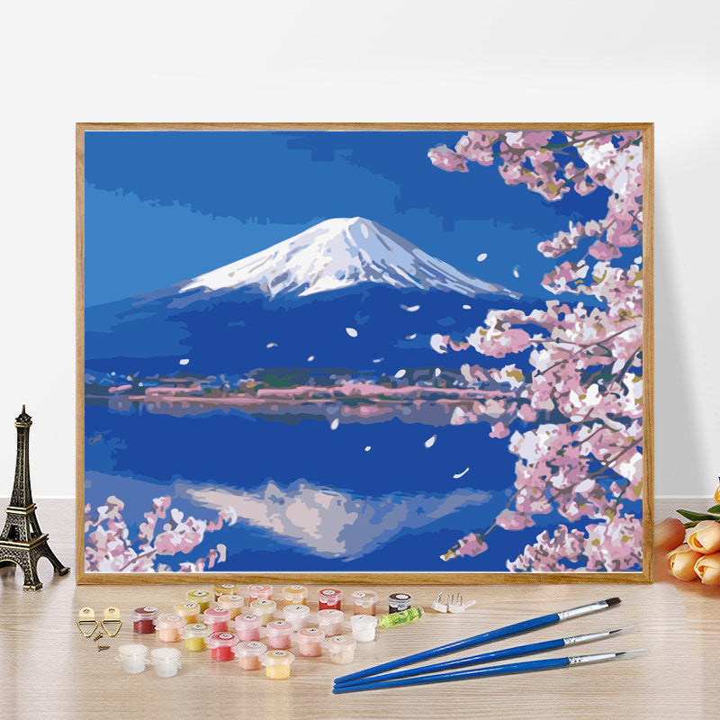 KTX-740883 Hand Painted Landscape Oil Painting on Canvas - Modern Decorative Art for Bedroom - Frameless Options Available