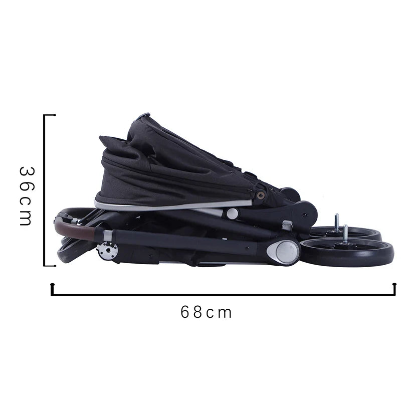 KTX-741139 Foldable 3-in-1 Baby Stroller with Sleep Basket Mode