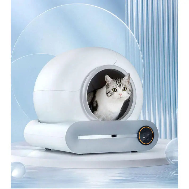 KTX-741395 Smart Self-Cleaning Cat Litter Box with Odor Control and APP Management, 6.5L Capacity