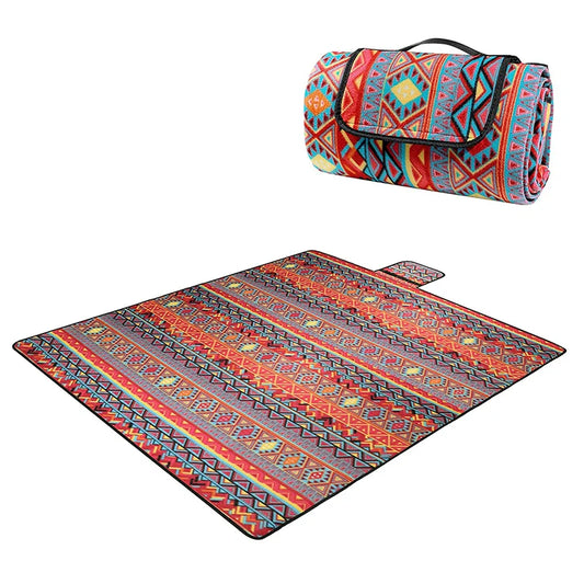 KTX-741459 Bohemian Style Waterproof Foldable Outdoor Camping and Picnic Mat Beach Blanket