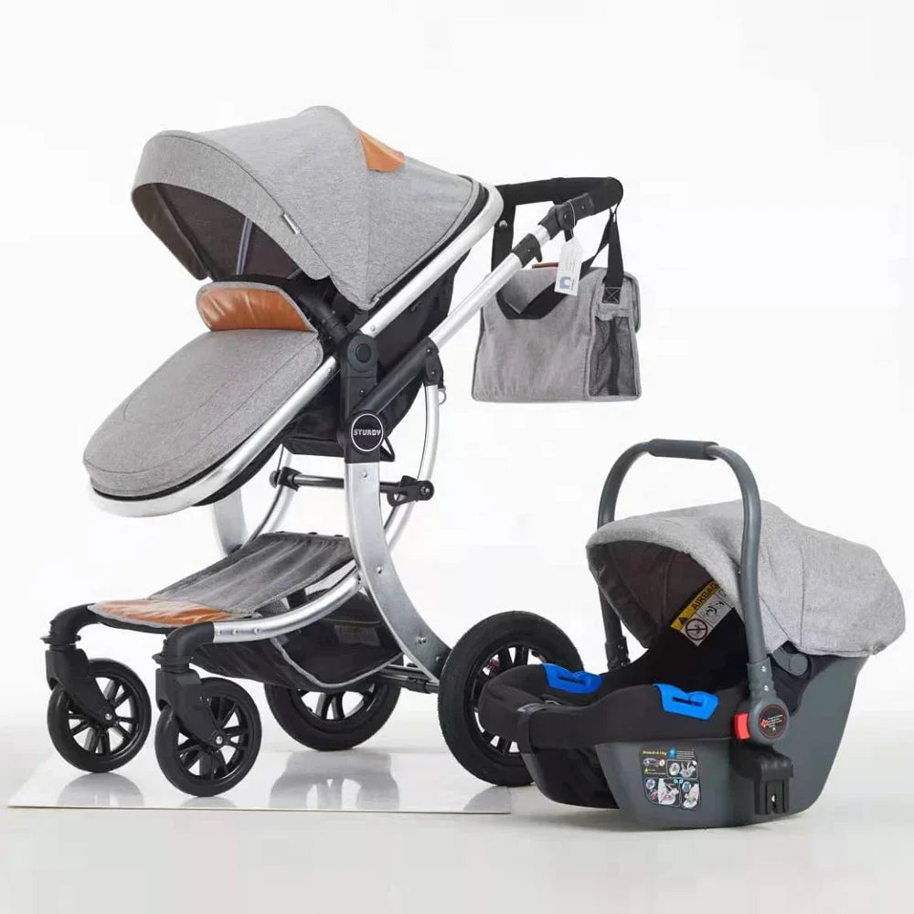 KTX-743443 4-in-1 Luxury Baby Stroller with Versatile Features for Comfort and Convenience