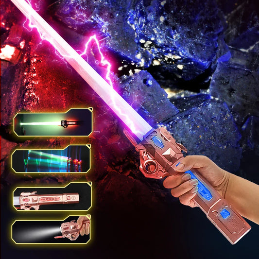 KTX-743507 Retractable LED Sound Laser Sword Toy for Kids - Light Up Cosplay Accessory