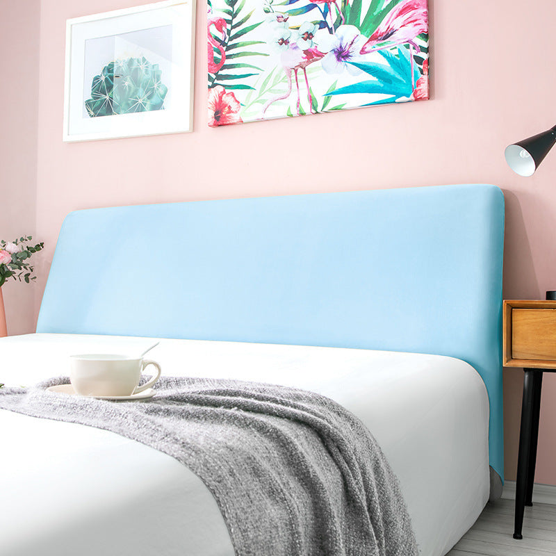 KTX-744211 Curved Leather Bed Head Cover - Polyester & Spandex for Sizes 90-240 cm