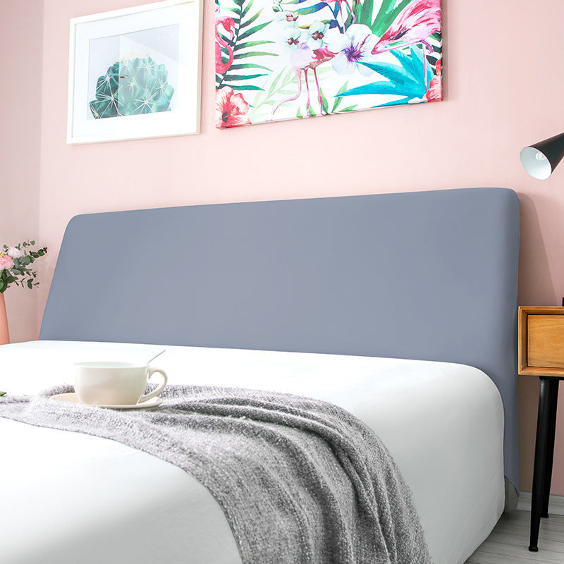 KTX-744211 Curved Leather Bed Head Cover - Polyester & Spandex for Sizes 90-240 cm