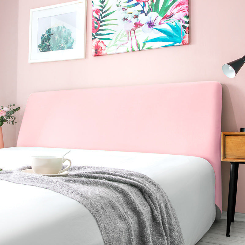 KTX-744211 Curved Leather Bed Head Cover - Polyester & Spandex for Sizes 90-240 cm