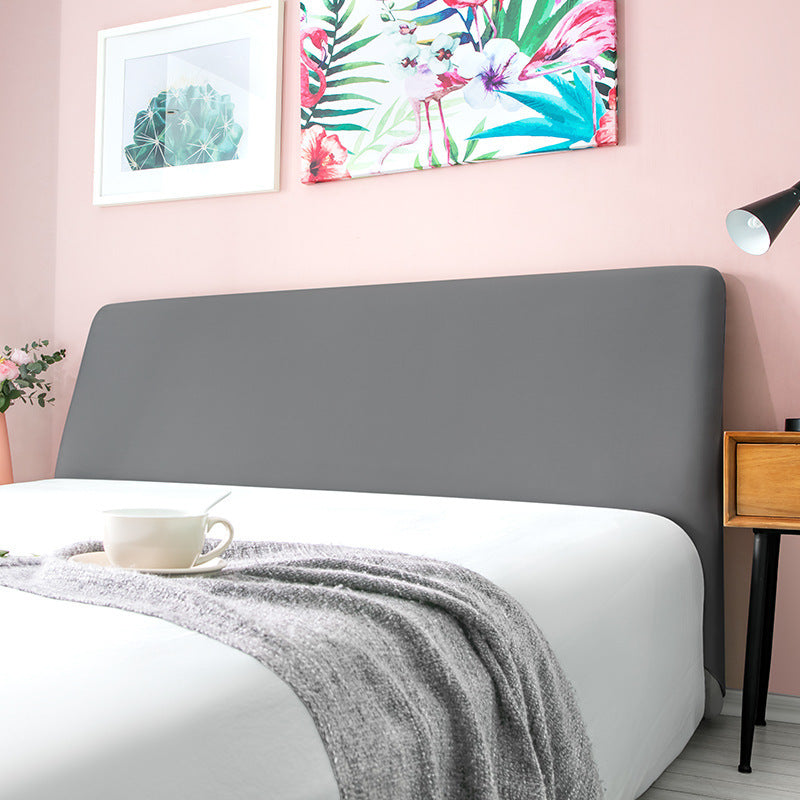 KTX-744211 Curved Leather Bed Head Cover - Polyester & Spandex for Sizes 90-240 cm