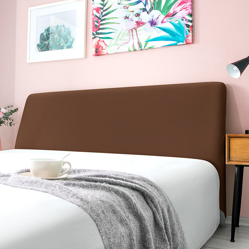 KTX-744211 Curved Leather Bed Head Cover - Polyester & Spandex for Sizes 90-240 cm