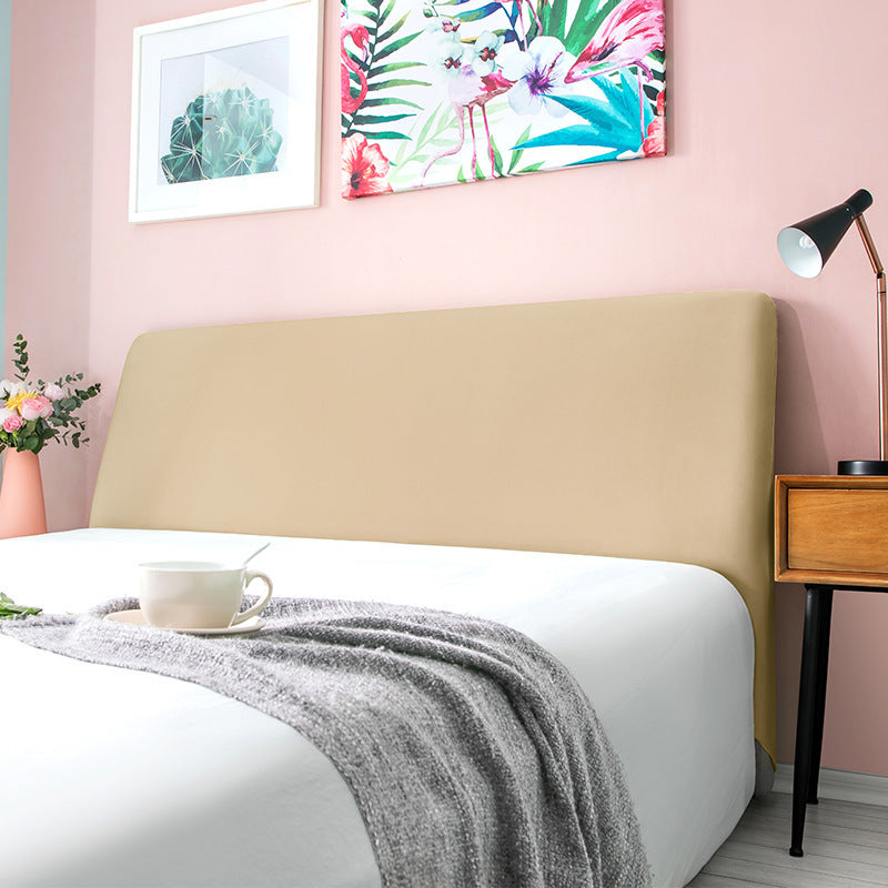 KTX-744211 Curved Leather Bed Head Cover - Polyester & Spandex for Sizes 90-240 cm