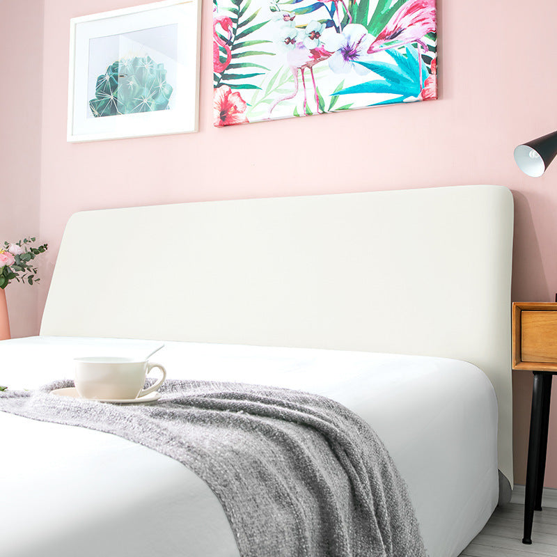 KTX-744211 Curved Leather Bed Head Cover - Polyester & Spandex for Sizes 90-240 cm