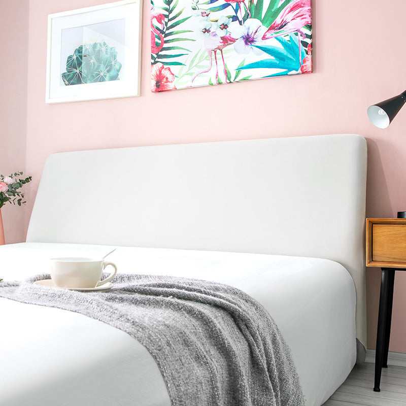 KTX-744211 Curved Leather Bed Head Cover - Polyester & Spandex for Sizes 90-240 cm