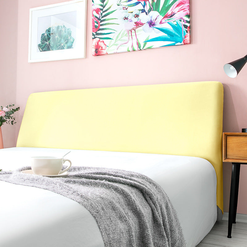 KTX-744211 Curved Leather Bed Head Cover - Polyester & Spandex for Sizes 90-240 cm