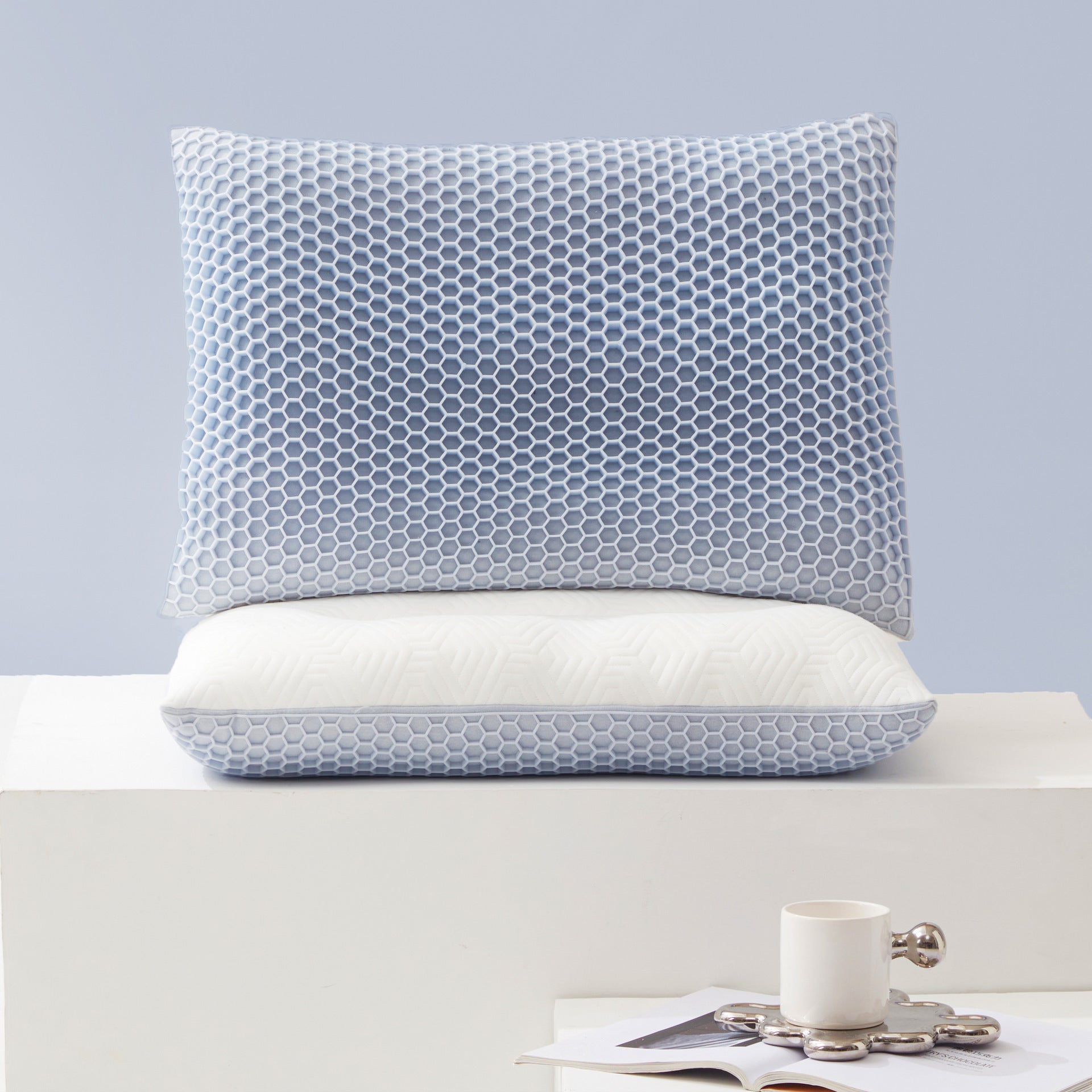 KTX-744211 TPE Pectin Silk Feather Pillow - Comfortable Polyester Filling, 40x65cm, Available in Multiple Colors