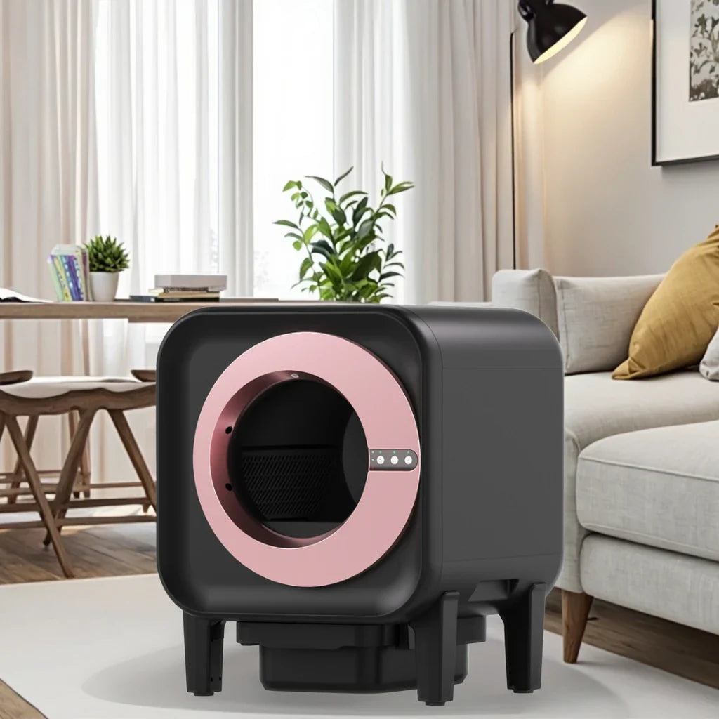 KTX-744851 Smart Automatic Cat Litter Box - 70L Eco-Friendly Self-Cleaning Square Design