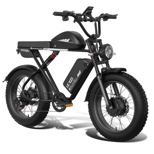 KTX-745107 20" Dual Motor Off-Road Electric Bicycle - 2000W Hybrid Mountain E-Bike with 7-Speed and Dual Suspension