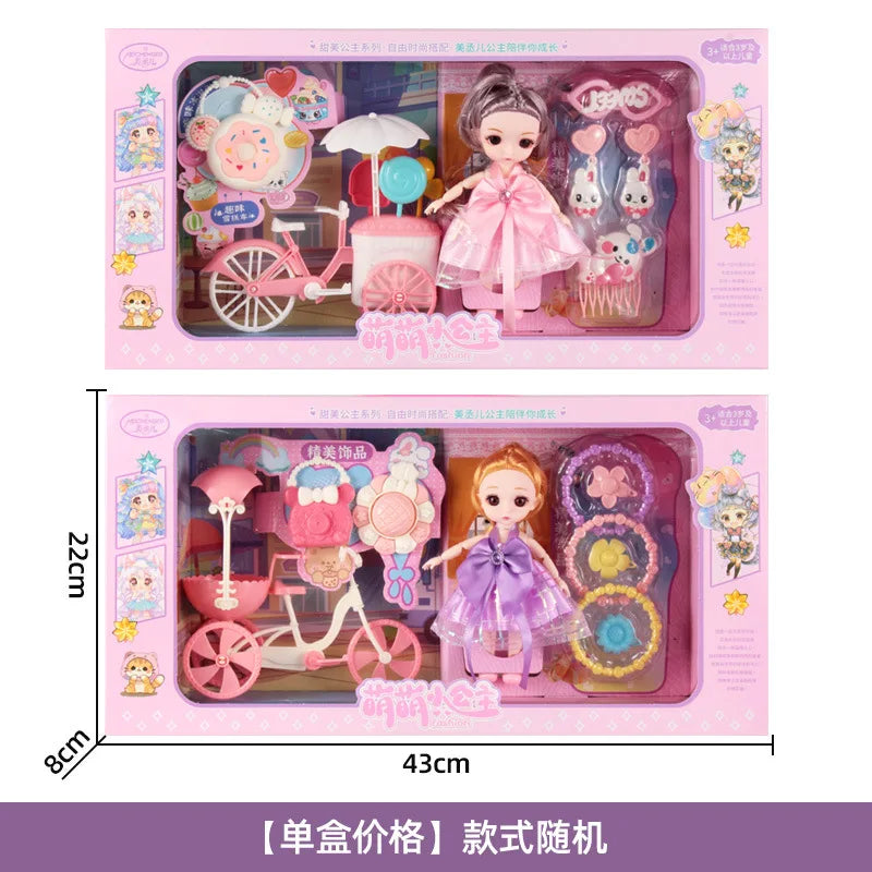 KTX-745235 Fantasy DIY Dress Up Dolls Gift Set - Cute Educational Princess Toy for Ages 0 to 14 Years
