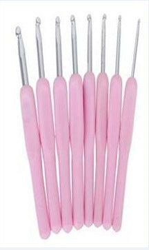 KTX-745235 Knitting Tools Set with 8 Comfort Handle Crochet Needles in Various Sizes