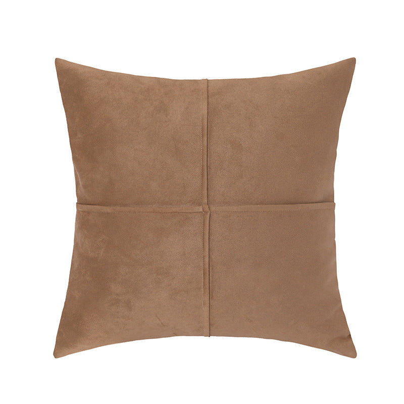 KTX-745235 Plain Suede Throw Pillow Cover - Modern Design, Available in Multiple Colors, 45x45cm