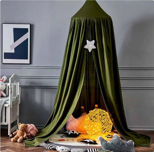 KTX-747667 Hanging Dome Mosquito Net for Baby Cot - Easy Installation, High-Density Polyester Fabric