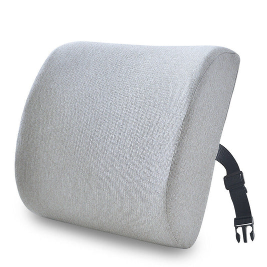 KTX-747667 Memory Foam Lumbar Support Cushion - Modern Solid Color Design