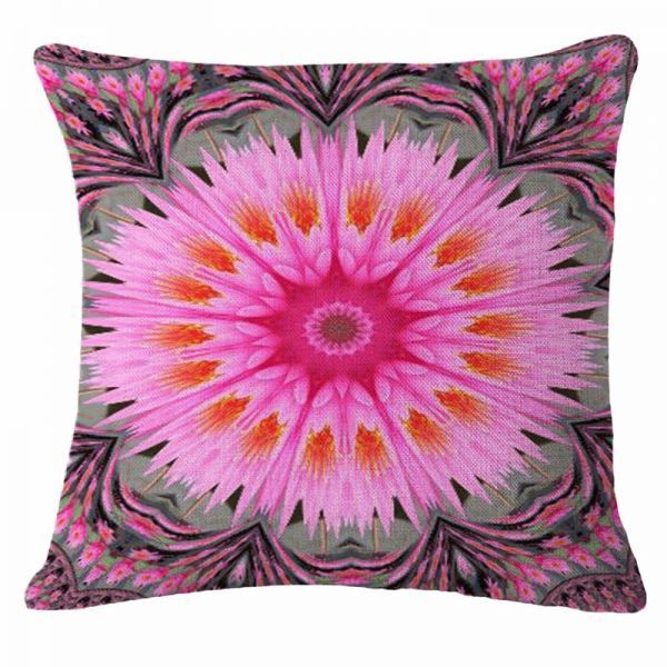 KTX-748691 Mandala Printed Velvet Cushion Cover for Cozy Home Décor