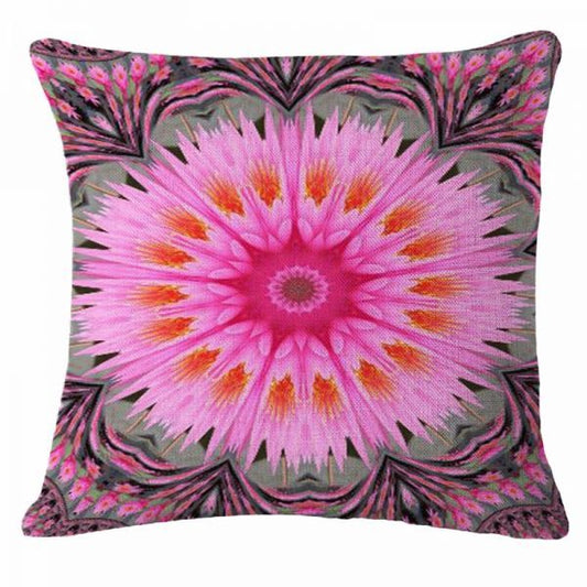 KTX-748691 Mandala Printed Velvet Cushion Cover for Cozy Home Décor